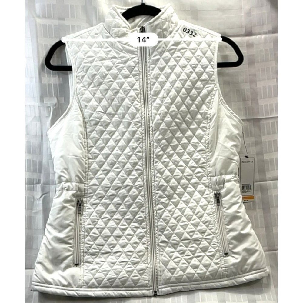 RELATIVITY OUTWEAR, Women VEST, sleeveLESS, SIZE S, COLOR WHITE - Picture 4 of 11